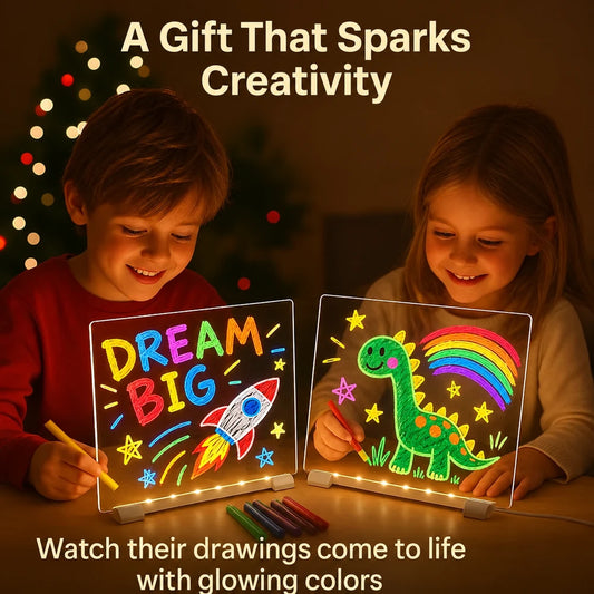 🔥 Last Day Sale Price | 🎨 LED Drawing Board (7-Color Glow)