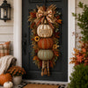 🏡🎃Lighted Stacked Pumpkin Fall Door Decor with 3 Seasonal Plaques