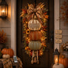🏡🎃Lighted Stacked Pumpkin Fall Door Decor with 3 Seasonal Plaques