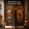 🏡🎃Lighted Stacked Pumpkin Fall Door Decor with 3 Seasonal Plaques