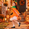 🎃 Pumpkin Pop-On Halloween Costume Set — Poncho &amp; Matching Hat | Kids &amp; Adults