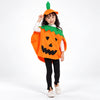 🎃 Pumpkin Pop-On Halloween Costume Set — Poncho &amp; Matching Hat | Kids &amp; Adults