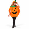 🎃 Pumpkin Pop-On Halloween Costume Set — Poncho &amp; Matching Hat | Kids &amp; Adults