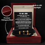 To My Son - Never Alone - Braided Bracelet Set