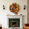 🔥LAST DAY FALL SALE 🍂 Large Autumn Harvest Wreath – 24″ Premium Fall Door Decor