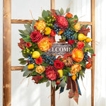 🔥LAST DAY FALL SALE 🍂 Large Autumn Harvest Wreath – 24″ Premium Fall Door Decor