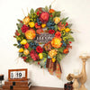 🔥LAST DAY FALL SALE 🍂 Large Autumn Harvest Wreath – 24″ Premium Fall Door Decor
