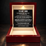 To My Son - Never Alone - Braided Bracelet Set