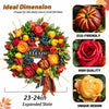 🔥LAST DAY FALL SALE 🍂 Large Autumn Harvest Wreath – 24″ Premium Fall Door Decor
