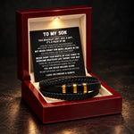 To My Son - Never Alone - Braided Bracelet Set